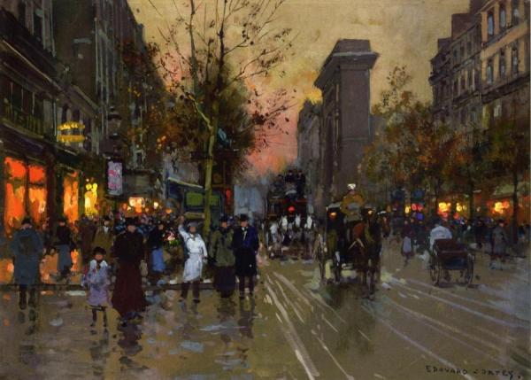 Port Saint Martin by Edouard Léon Cortes