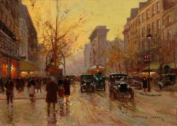 Porte St. Denis by Edouard Léon Cortes