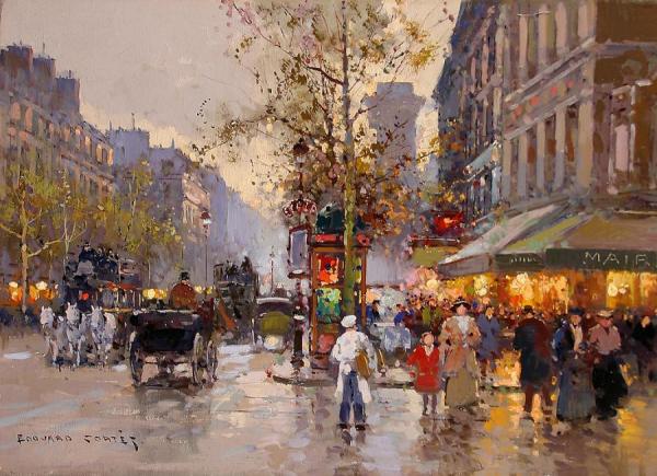 Porte St. Denis by Edouard Léon Cortes