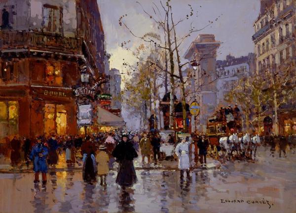 Porte St. Denis by Edouard Léon Cortes
