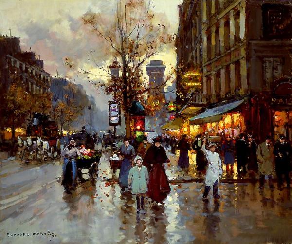 Porte St. Denis by Edouard Léon Cortes