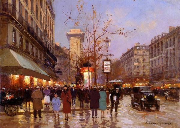 Porte St. Denis by Edouard Léon Cortes