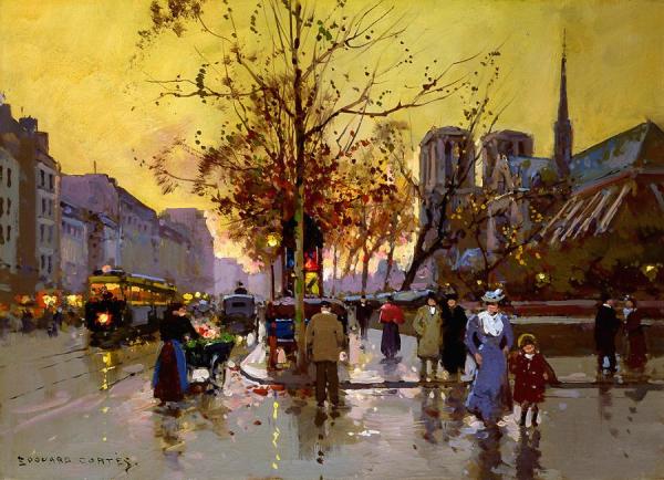 Quai De Montebello by Edouard Léon Cortes