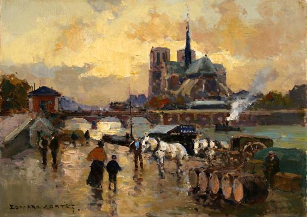Quai Des Tournelles by Edouard Léon Cortes