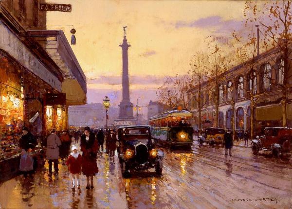 Rue De Lyon, Bastille by Edouard Léon Cortes