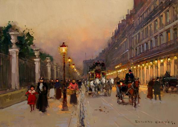 Rue De Rivoli by Edouard Léon Cortes