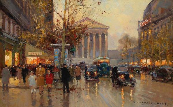 Rue Royale, Madeleine by Edouard Léon Cortes