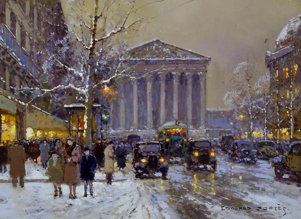 Rue Royale, Madeleine by Edouard Léon Cortes