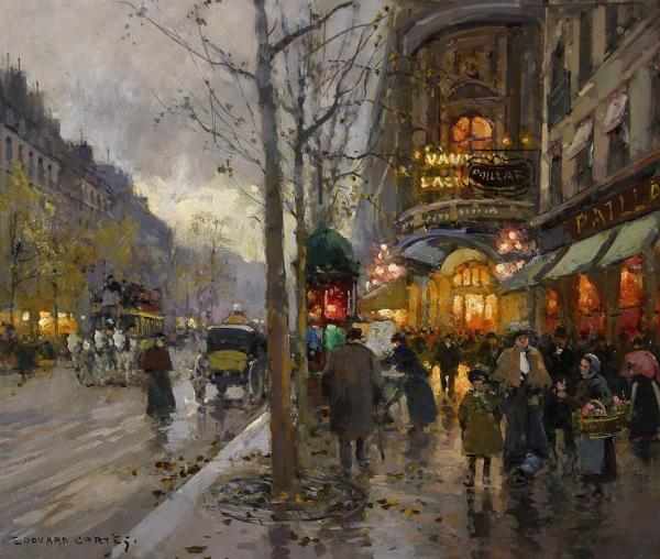 Theatre Du Vaudeville by Edouard Léon Cortes