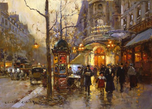 Théâtre Du Vaudeville by Edouard Léon Cortes