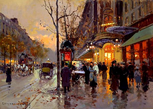 Théâtre Du Vaudeville by Edouard Léon Cortes