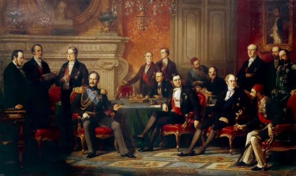 Congress Of Paris In 1856 by Edouard Louis Dubufe