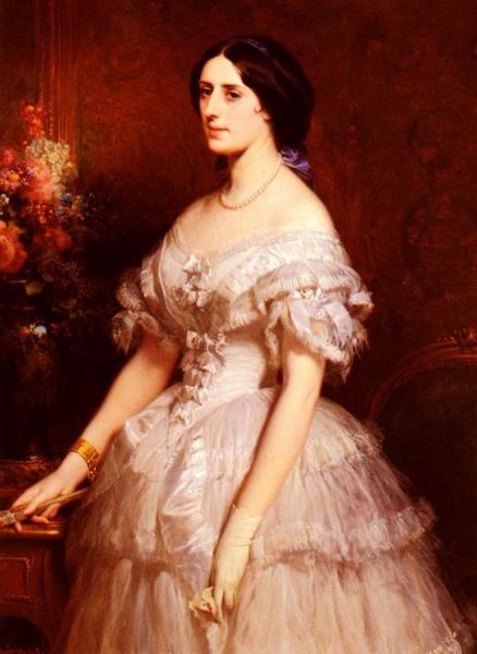 Portrait Of A Lady by Edouard Louis Dubufe