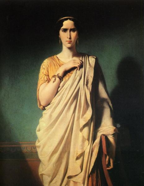 Portrait Of The French Actress Rachel by Edouard Louis Dubufe Oil Painting Reproductions