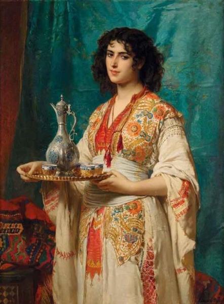 The Turkish Coffee by Edouard Louis Dubufe Oil Painting Reproductions