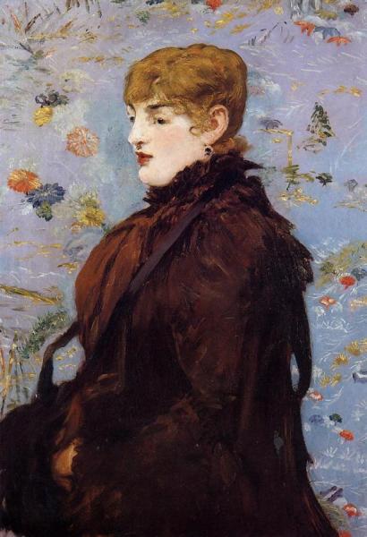 Autumn, Portait Of Mery Laurent In A Brown Fur Cape by Edouard Manet