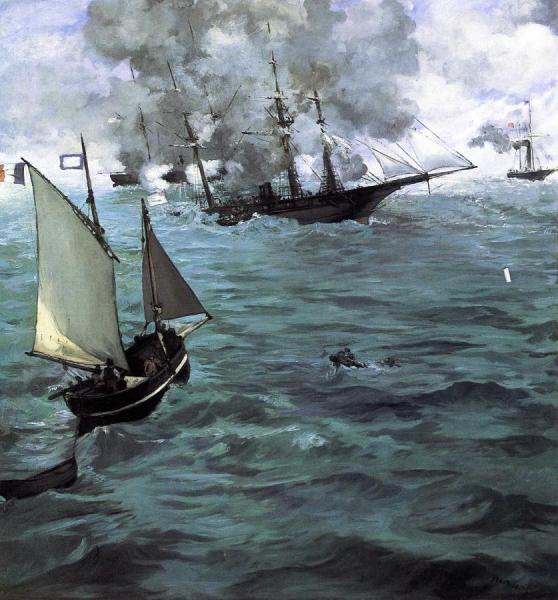 Battle Of The U.s.s. 'kearsarge' And The C.s.s. 'alabama' by Edouard Manet