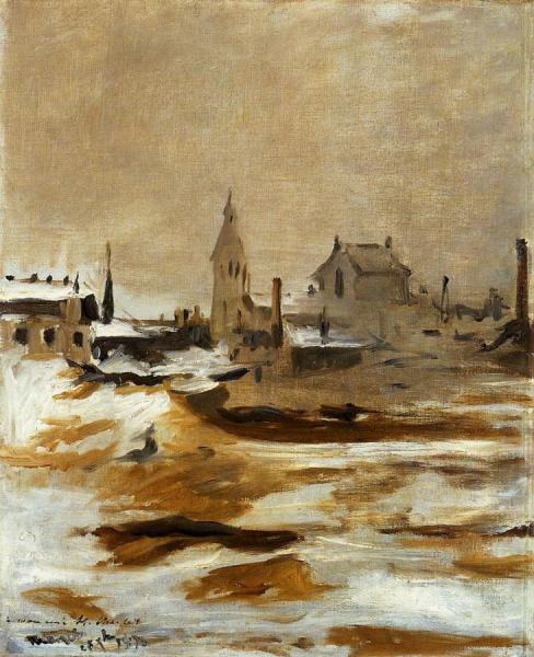 Effect Of Snow At Petit-montrouge by Edouard Manet