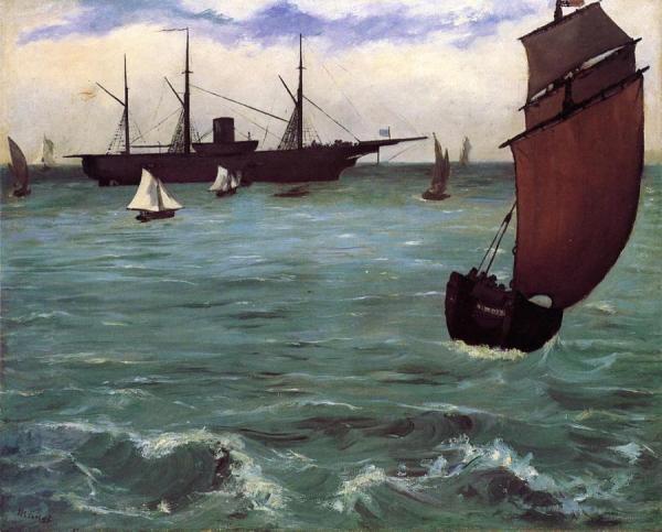 Fishing Boat Coming In Before The Wind by Edouard Manet