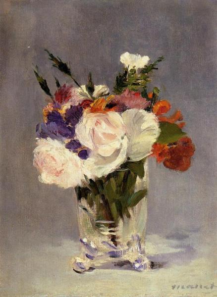 Flowers In A Crystal Vast by Edouard Manet