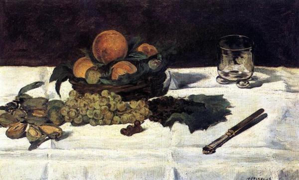 Fruit On A Table by Edouard Manet