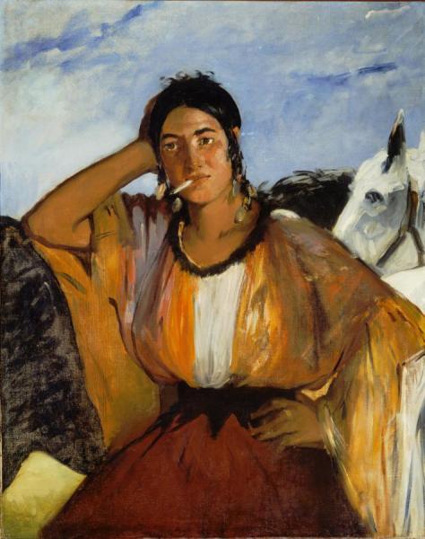 Gypsy With Cigarette by Edouard Manet