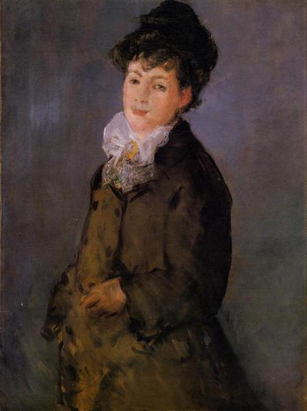 Isabelle Lemonnier With A White Scarf by Edouard Manet