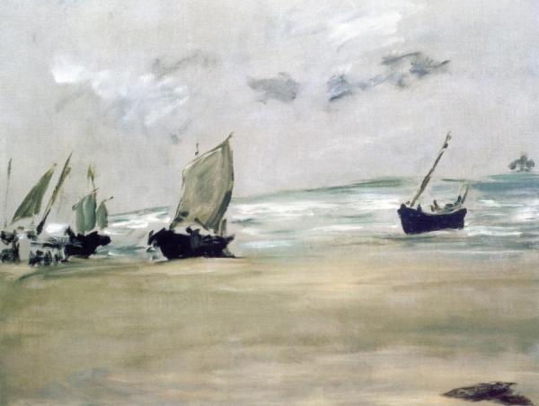 Low Tide At Berck by Edouard Manet
