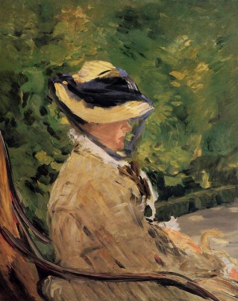 Madame Manet At Bellevue by Edouard Manet