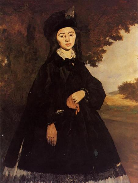 Portrait Of Madame Brunet by Edouard Manet