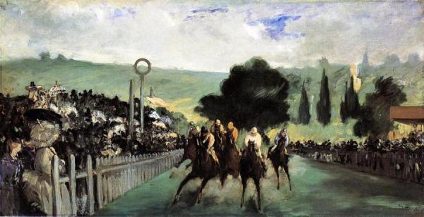 Races At Longchamp by Edouard Manet