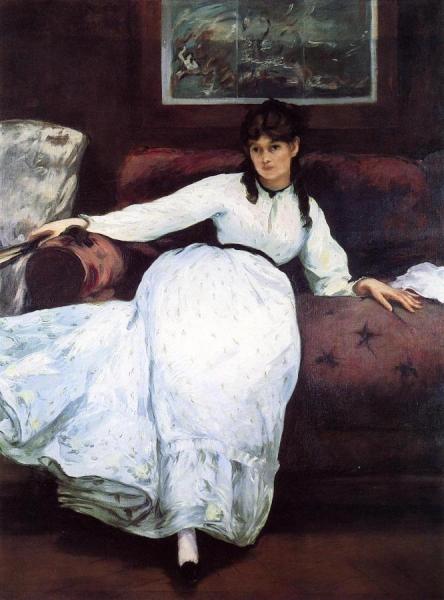 Repose: Portrait Of Berthe Morisot by Edouard Manet