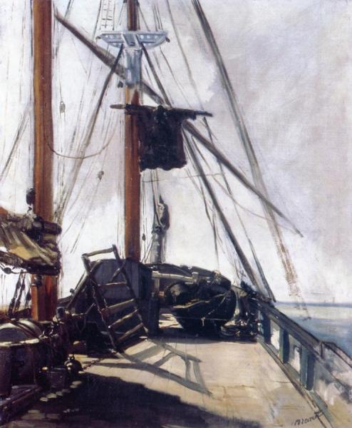 Ship's Deck by Edouard Manet