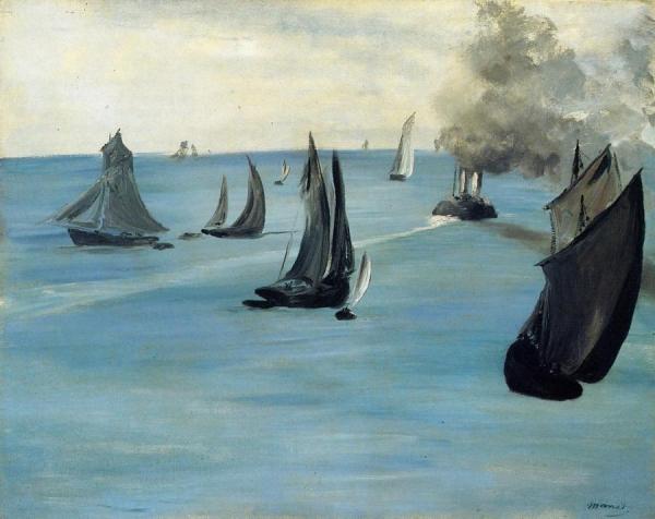 Steamboat Leaving Boulogne by Edouard Manet