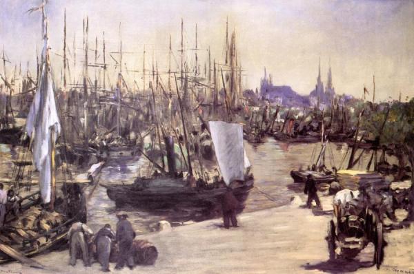 The Port Of Bordeaux by Edouard Manet