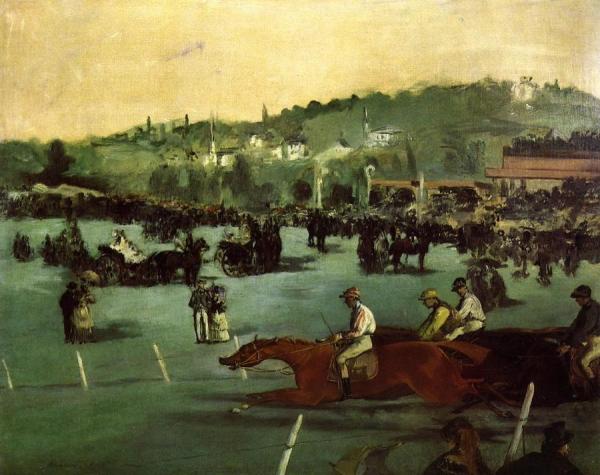 The Races In The Bois De Boulogne by Edouard Manet