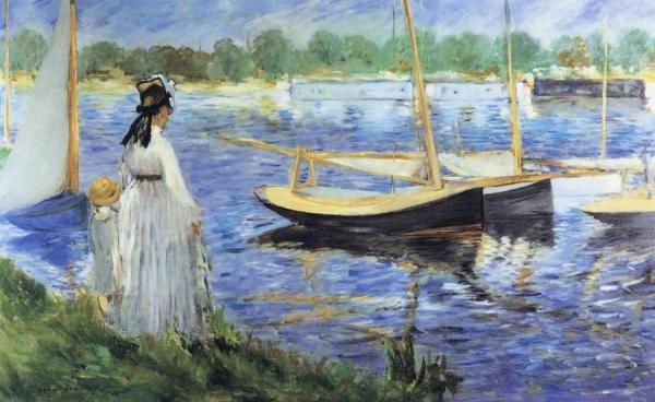 The Seine At Argenteuil by Edouard Manet