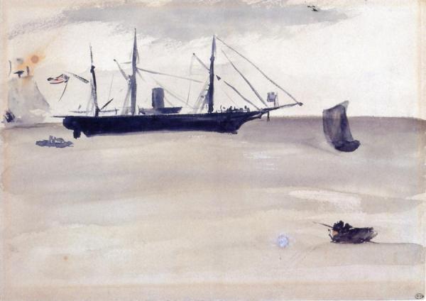 U.s.s. Kearsarge Off Boulogne by Edouard Manet