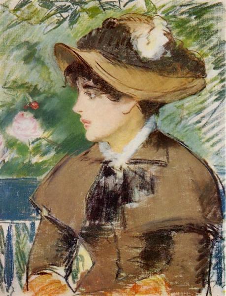 Young Girl On A Bench by Edouard Manet