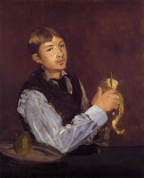 Young Man Peeling A Pear by Edouard Manet