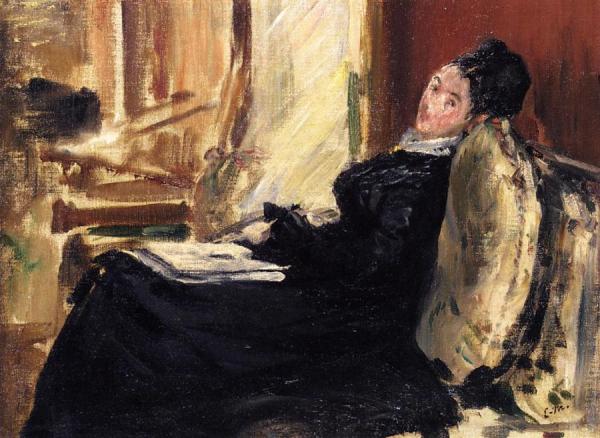 Young Woman With Book by Edouard Manet