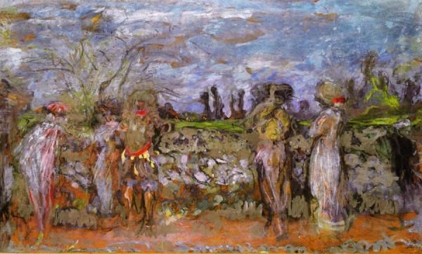 Comedians In The Woods Ii by Edouard Vuillard