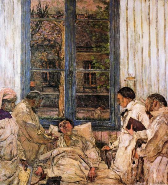 Dr Vaquez And His Assistant Dt Parvu At The Hôpital De La Pieié by Edouard Vuillard