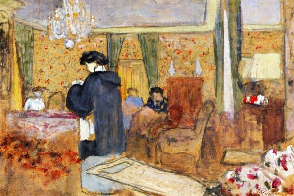 Femmes Dans Le Salon à La Terrasse à Vasouy by Edouard Vuillard