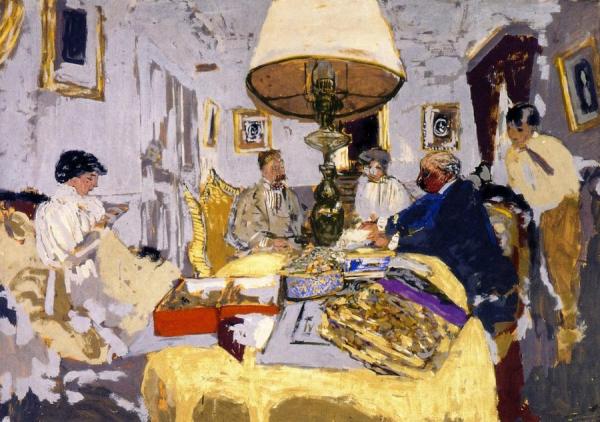 Friends Around The Table by Edouard Vuillard