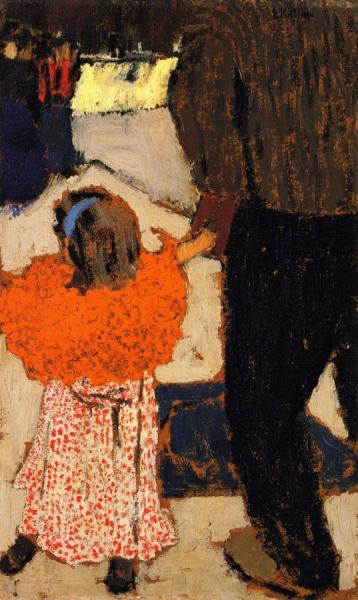 Girl Wearing An Orange Shawl by Edouard Vuillard