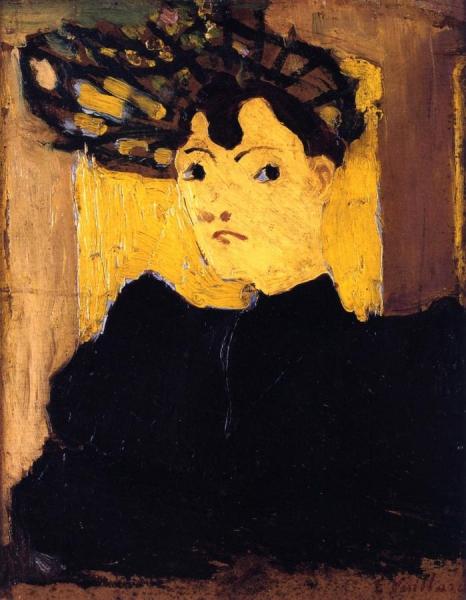 Hat With Green Stripes by Edouard Vuillard