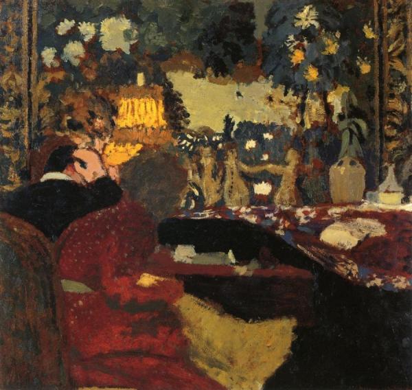 In Front Of A Tapestry, Misia And Thadee Nathanson, Rue St. Florentin by Edouard Vuillard