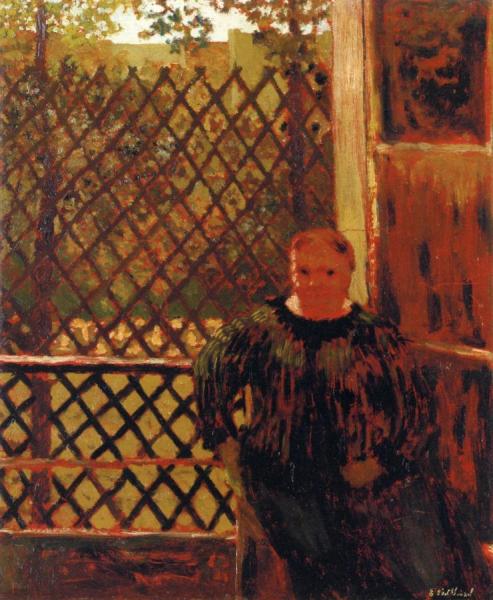 In Front Of The Window With Trellis by Edouard Vuillard Oil Painting Reproductions