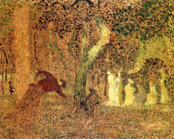 In The Bois De Boulogne by Edouard Vuillard